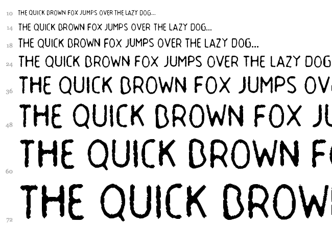 Garbage Guerilla font waterfall
